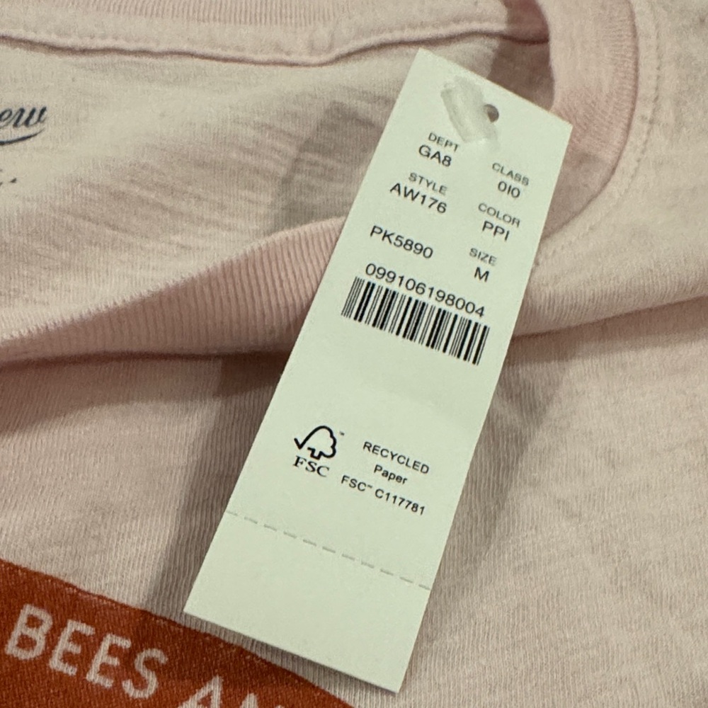 NWT J. CREW VINTAGE COTTON COSMOS DAYDREAM FLOWER TEE, M - Picture 7 of 10